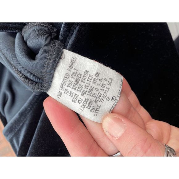 Carole Little NWT Black Long Velvet Overlay Wrap Maxi Dress - Size 8, MSRP $178 - Picture 8 of 15